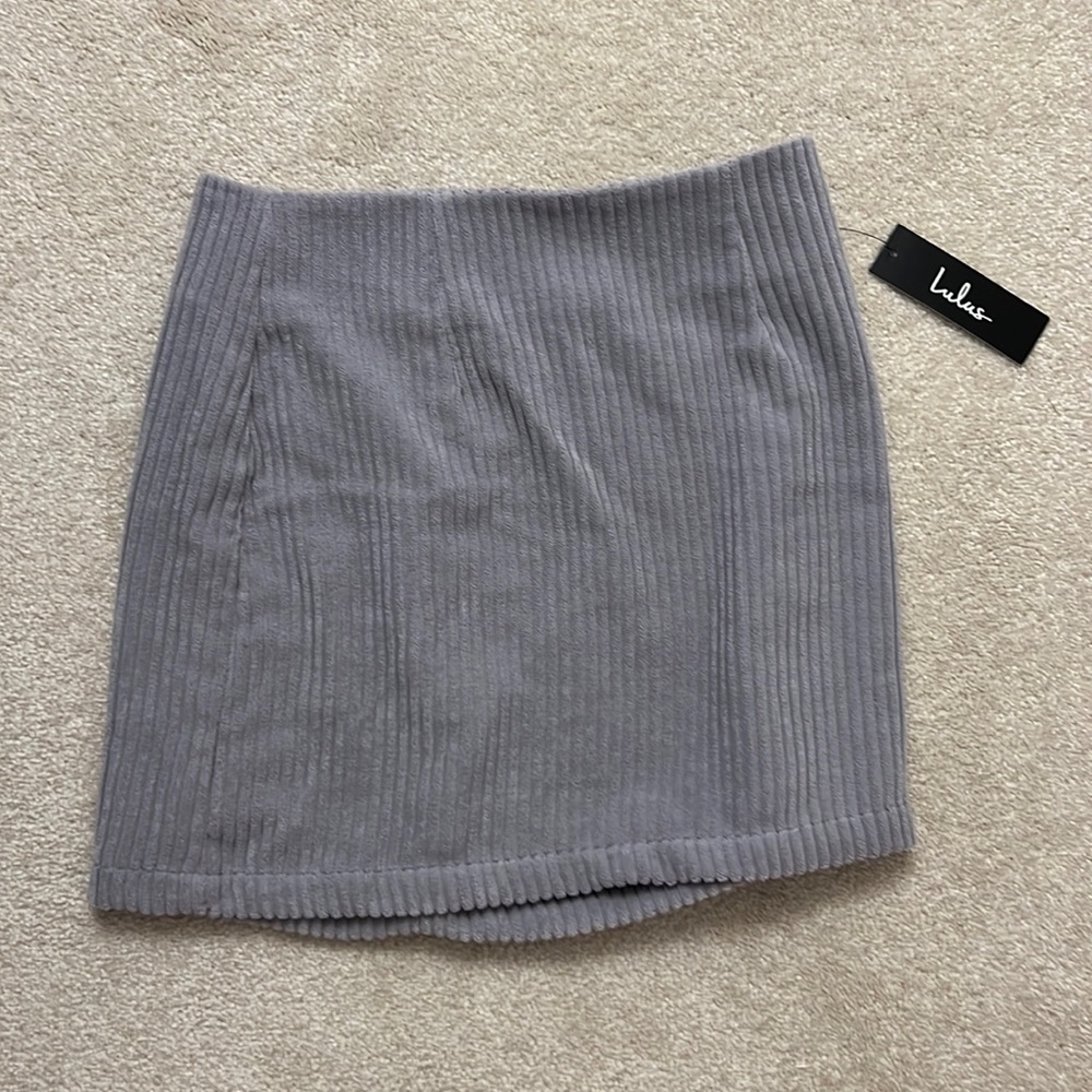 Lulus light gray knit skirt, size XS